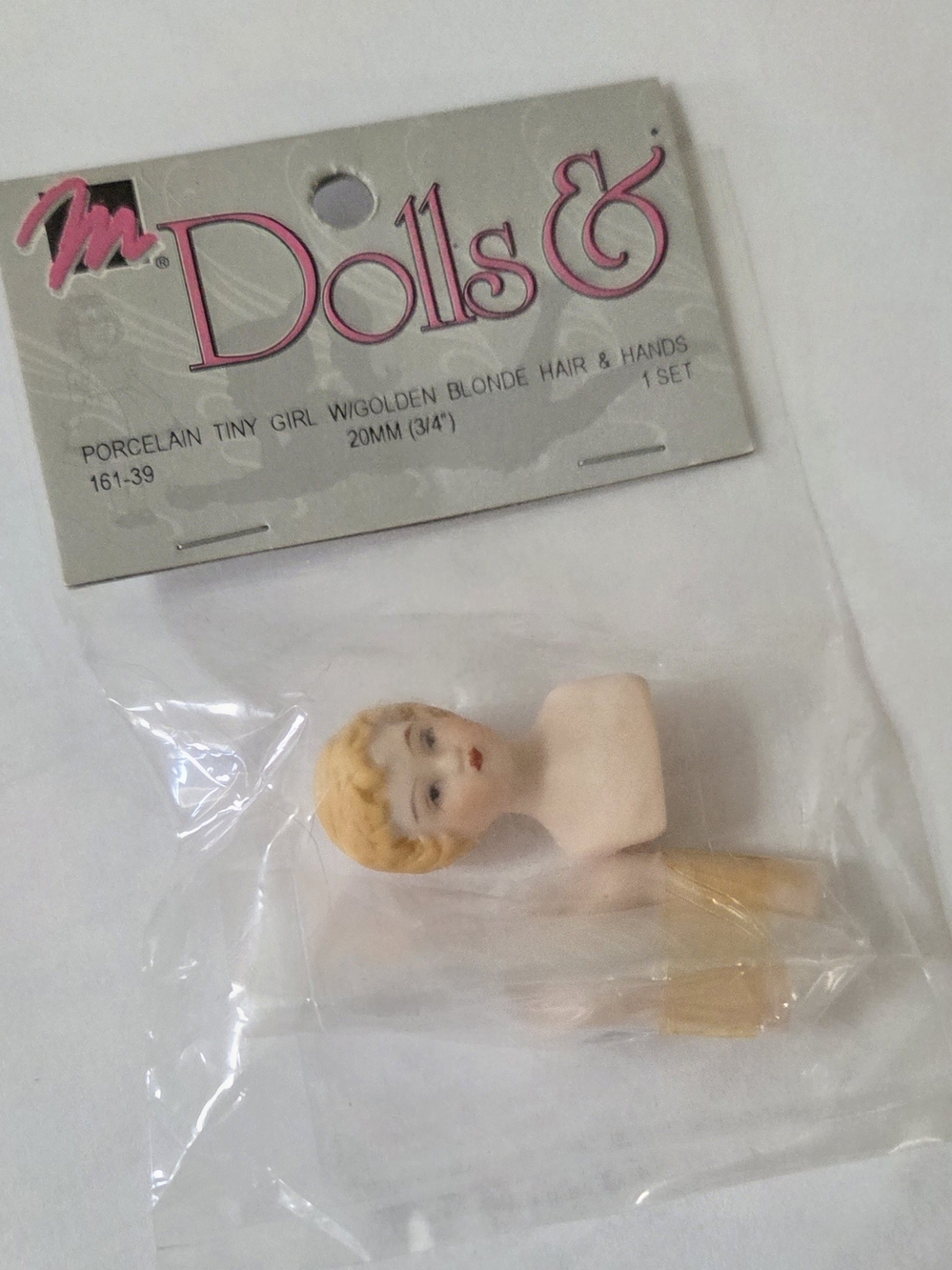 Vintage Mangelsen's Dolls Porcelain Blonde Hair Lady Head and Hands.